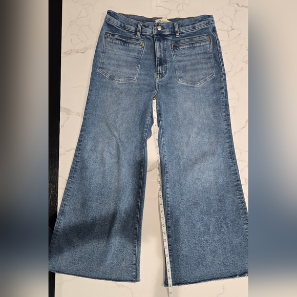 MADEWELL Flared Wide-Leg Crop Jeans. SIZE 30 - Picture 2 of 8